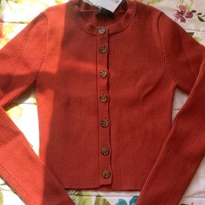 Red/orange cardigan / long sleeve top